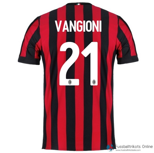 AC Milan Trikot Heim Vangioni 2017-18 Fussballtrikots Günstig